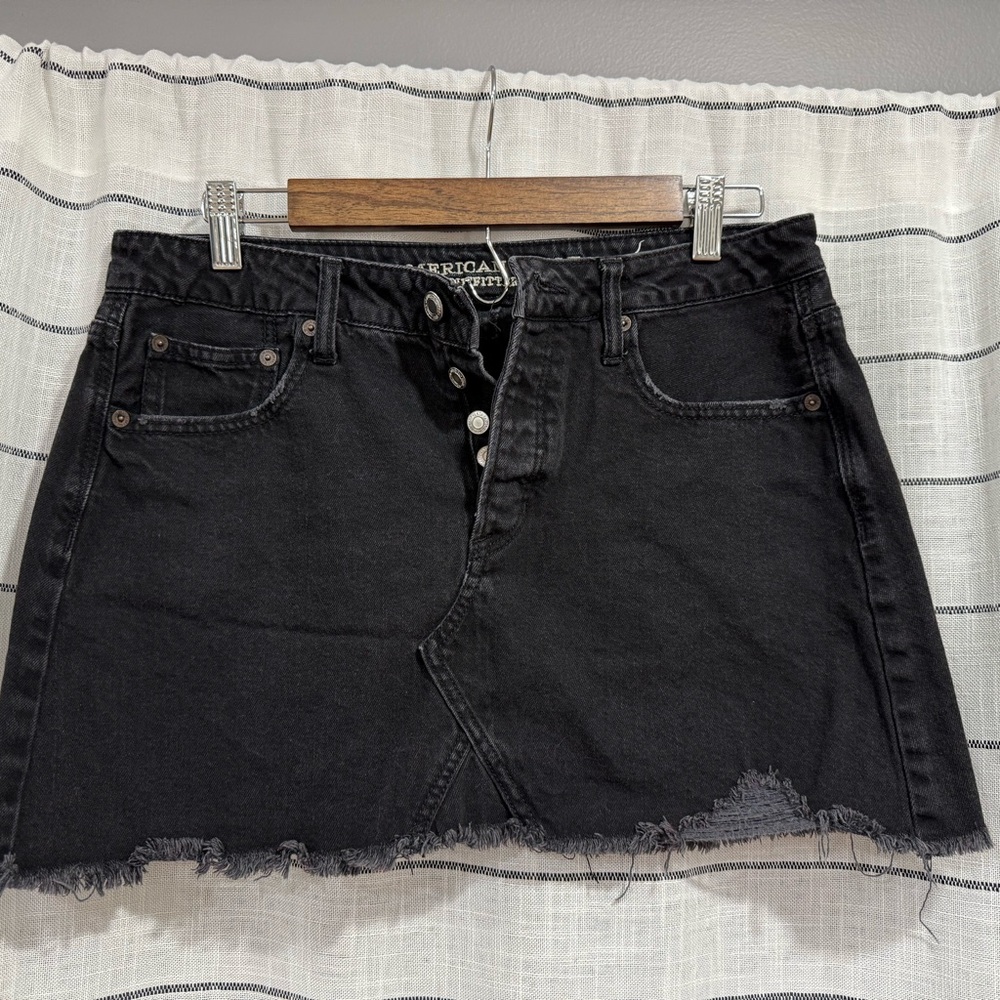 American Eagle Black Denim Skirt